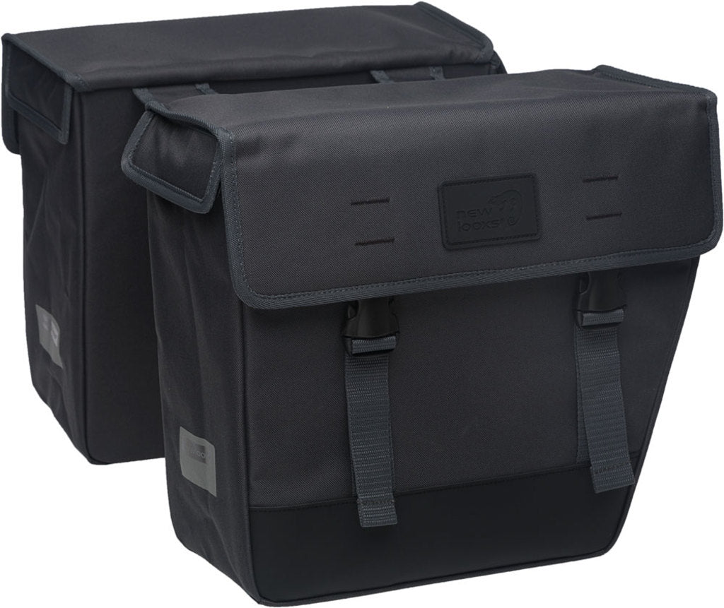 Dubbele-Fietstas-New-Looxs-Origin-Hybride-Schuin-Grijs-33-Liter Dubbele-Fietstas-New-Looxs-Origin-Hybride-Schuin-Grijs-33-Liter